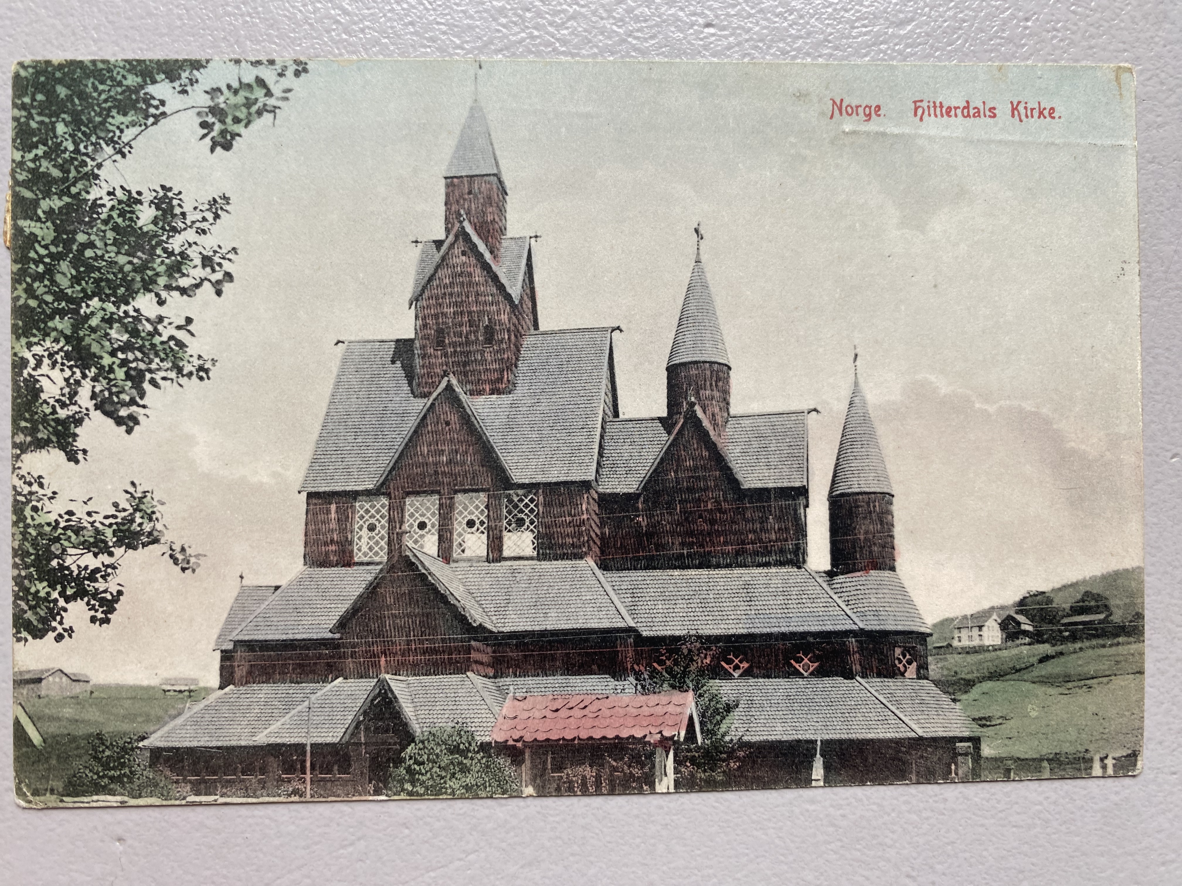 Hitterdals Kirke, (Heddal)Telemark, Brevkort, 1910