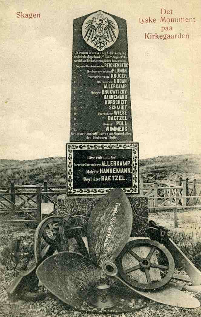Skagen Det tyske monument paa kirkegaarden Knudstrup  1910