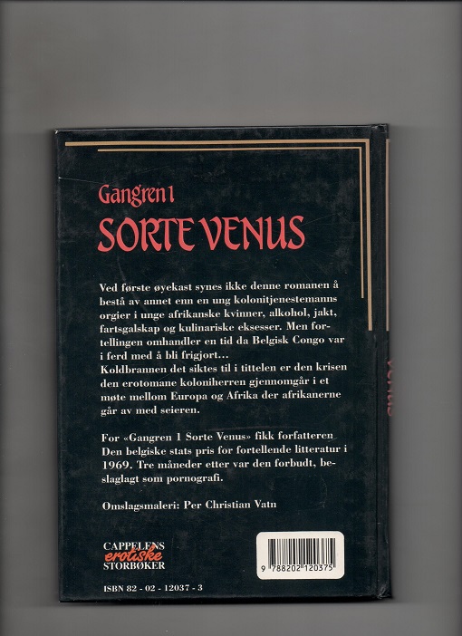 Gangren 1 Sorte Venus, Jef Geeraerts, Cappelen 1989 B G29  