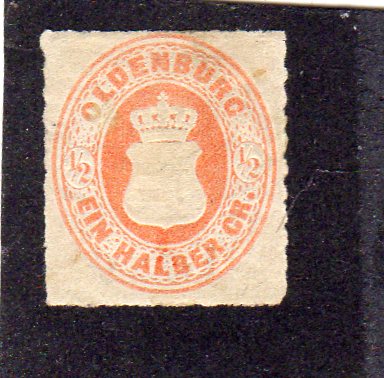 Oldenburg 1862 AFA 2015 nr 16 D.kr 1000/Nkr 1531