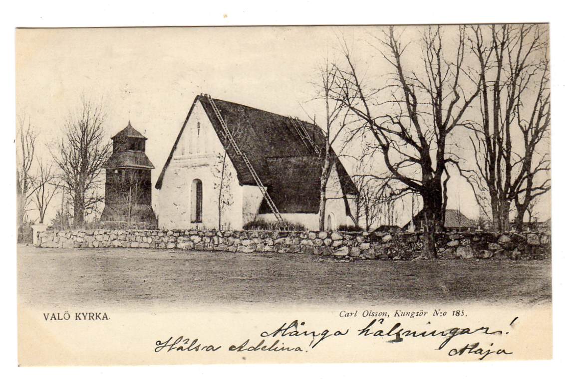 Valô kyrka Olsson nr189 st Ockelro 1883
