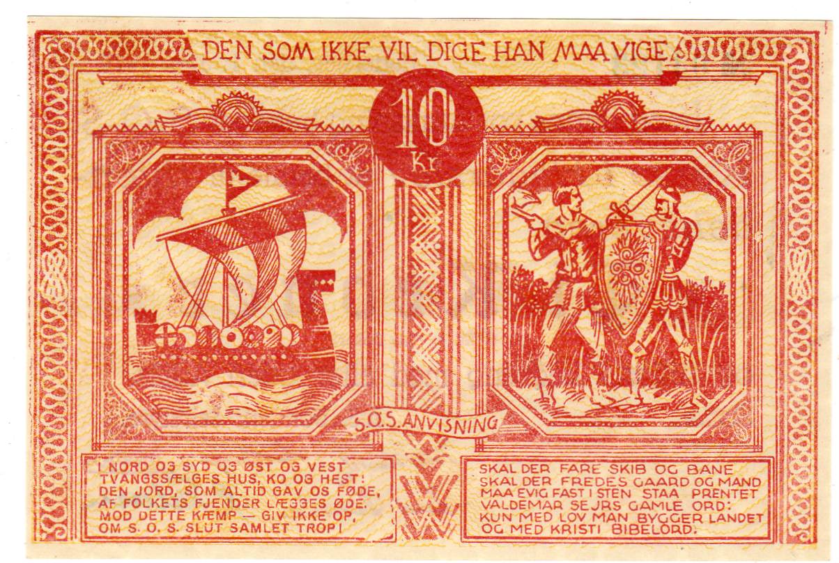 SOS kasse i Haderslev 10kr 1927