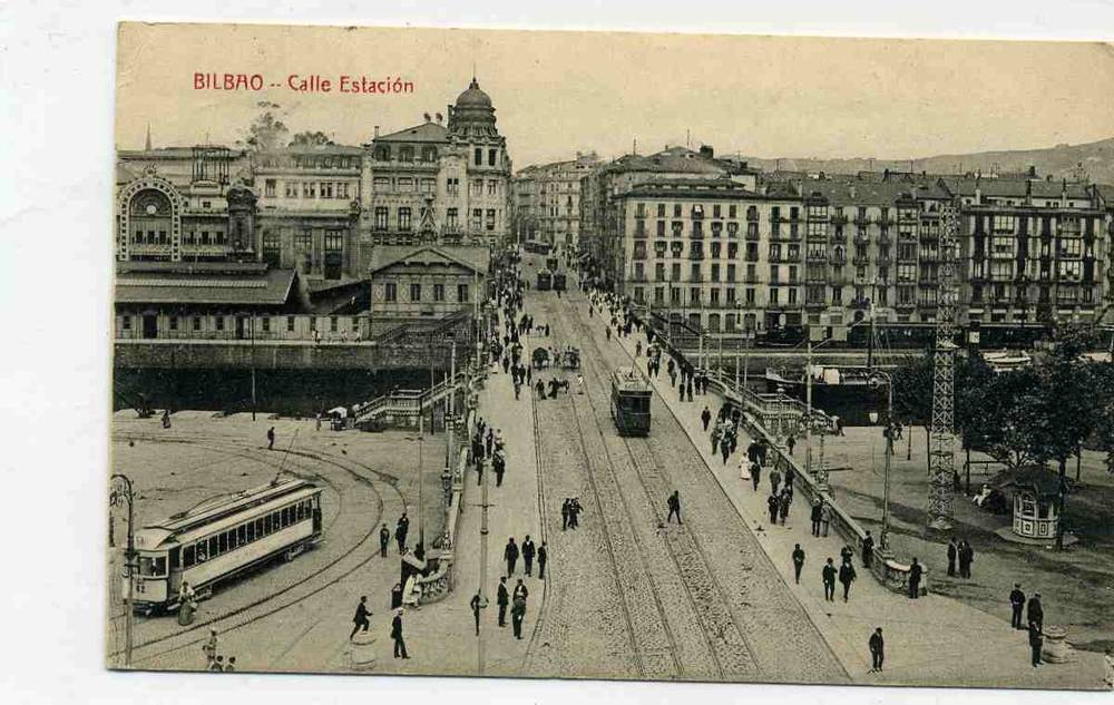 Bilbao Calle Estacion  Libreria Villar  st 1917