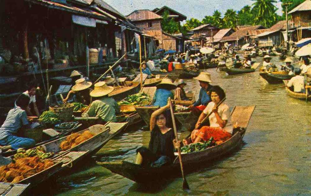 No 369 Dhornburi Thailand Scenery of the floating market