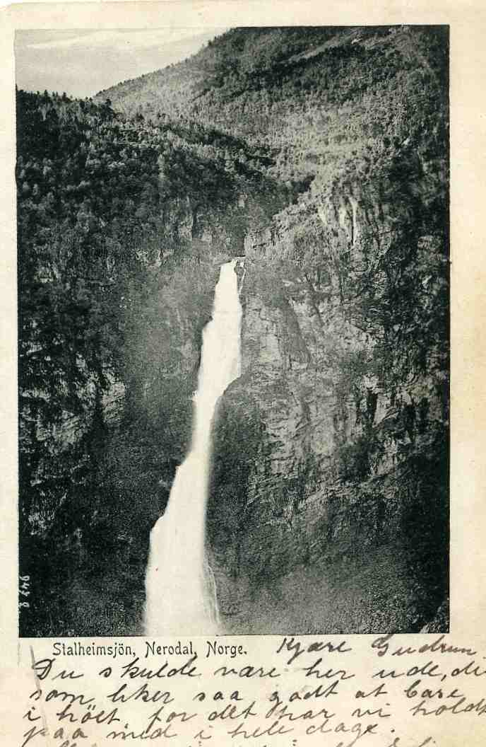 Stalheimsjøen Nerodal Norge K 9472 st Galgeberg 1904