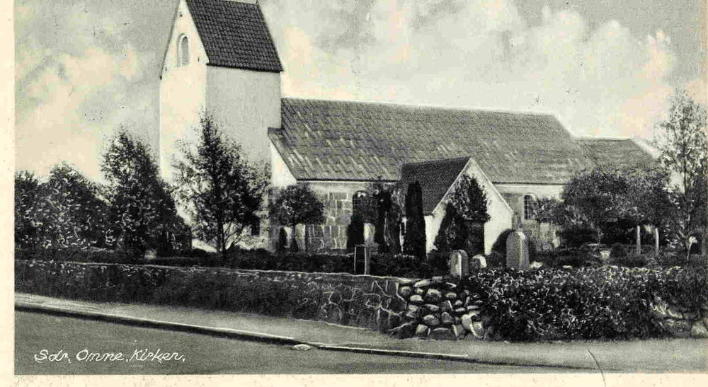 sdr Omme,kirken 1955 Kiosken