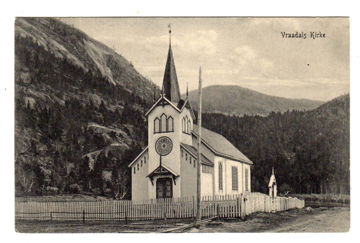 Vraadals kirke Steane Vraadal nr 180 ca 1918