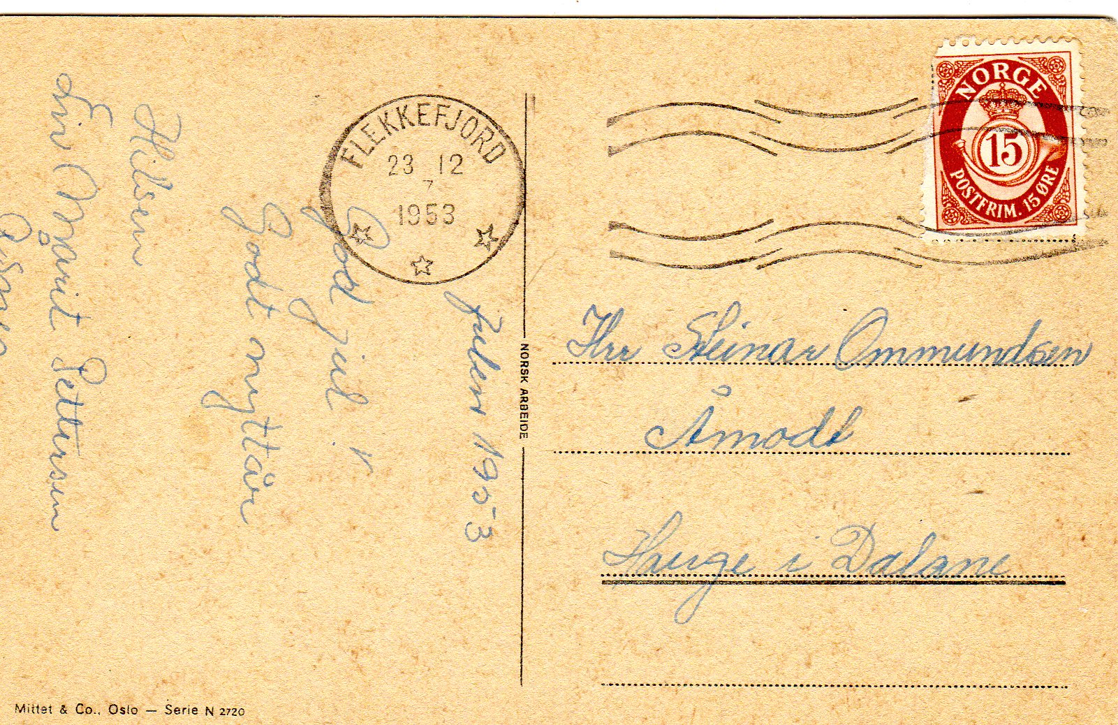  Hk99 St Nordbanernes posteksp 1915 A Holbæk Eriksen