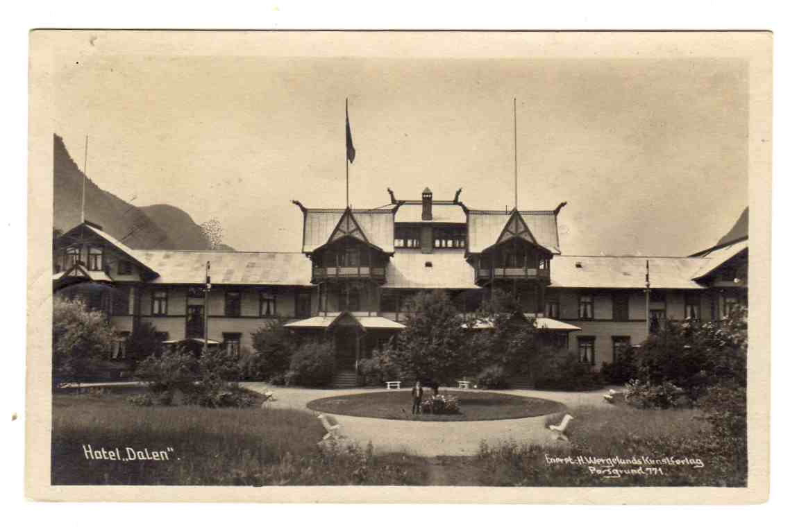 Hotell Dalen Wergeland nr 771 st Bandaks posteksp. 1922