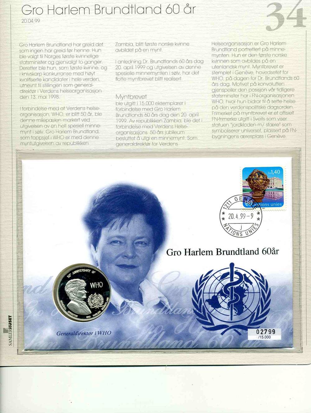 Gro Harlem Brundtland 60 år 1999