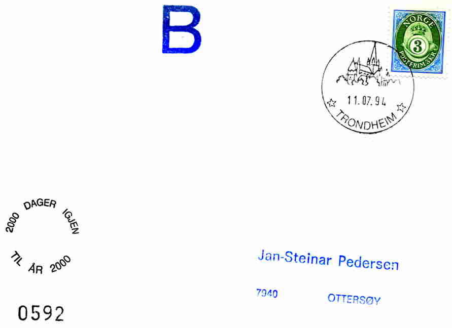 2000 dager til 2000 nr 0592 st.Trondheim 1994
