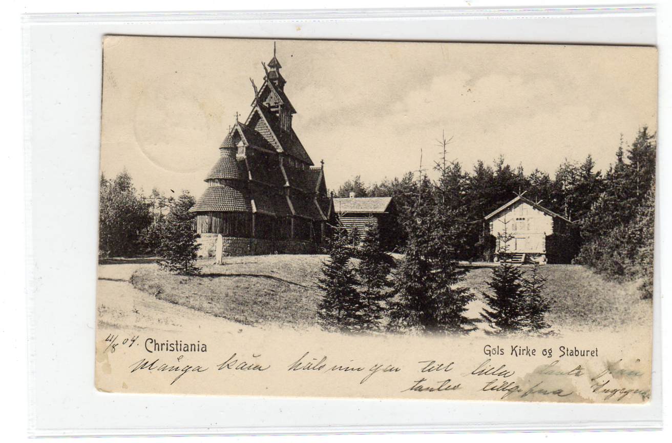 Gols kirke og staburet Fredriksson st Kongsvinger1904 kristiania