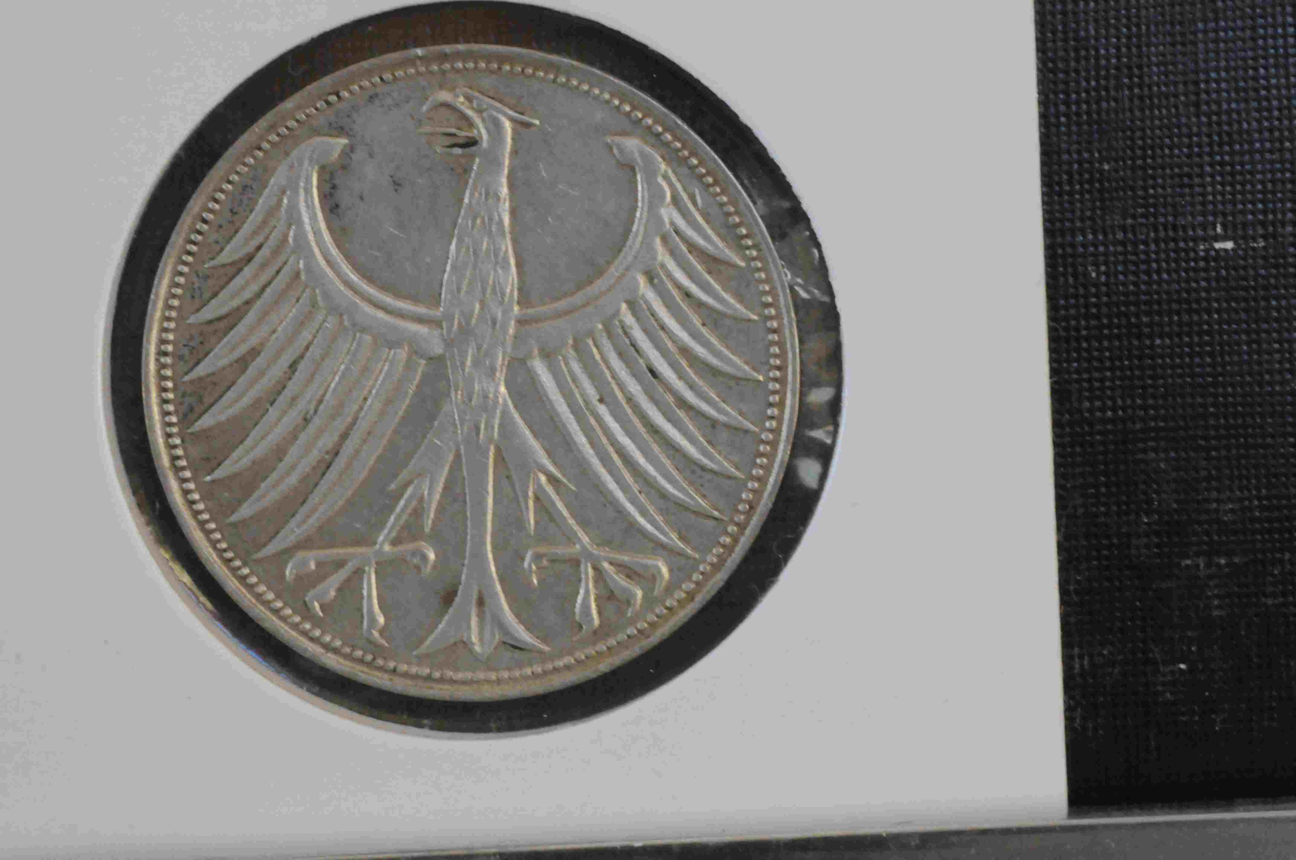 Tyskland 1951 J 5 mark sølv kv1+/01