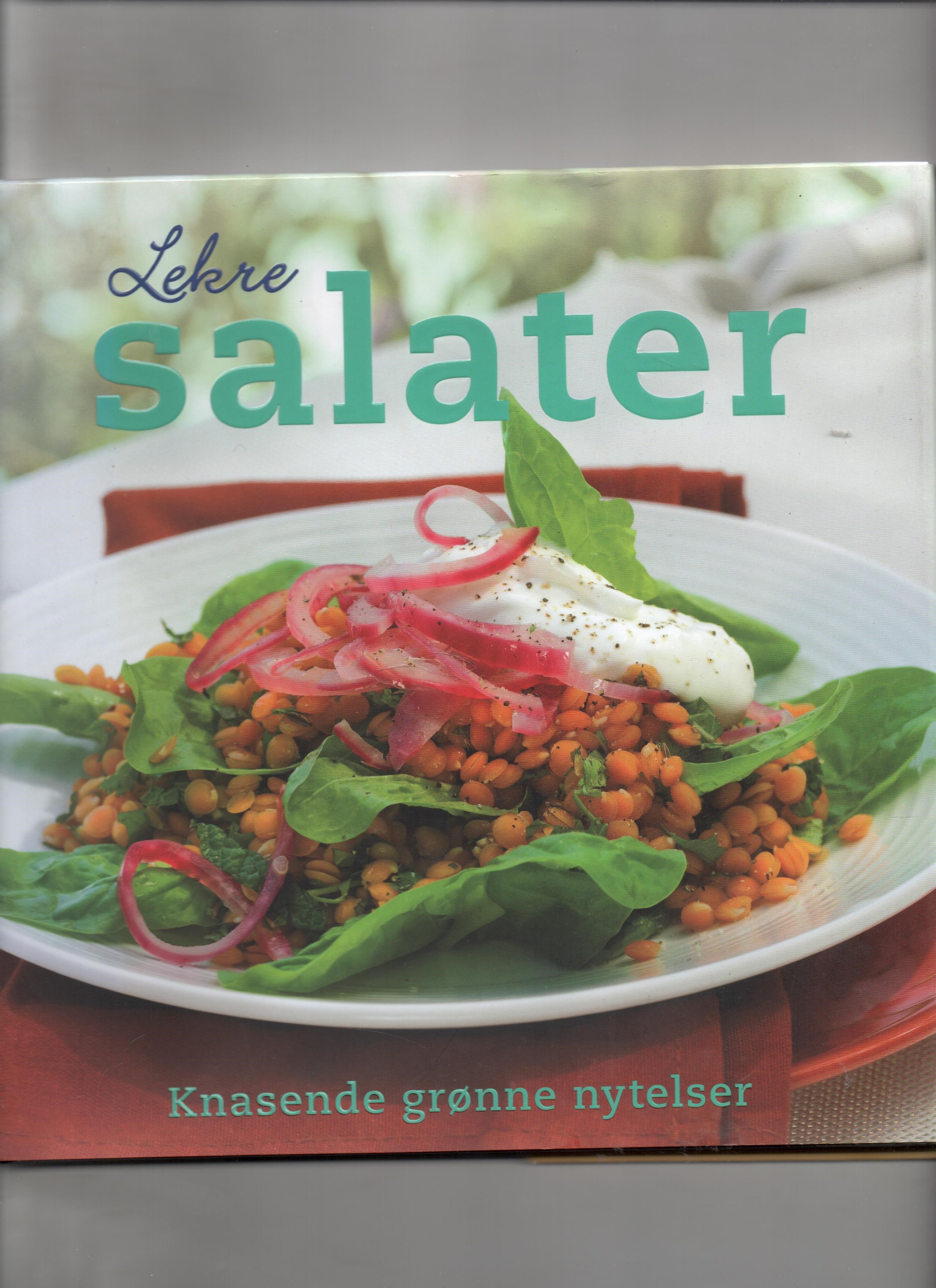 Lekre salater - Knasende grønne nytelser, Spektrum forlag 2010 Smussb. Pen O     