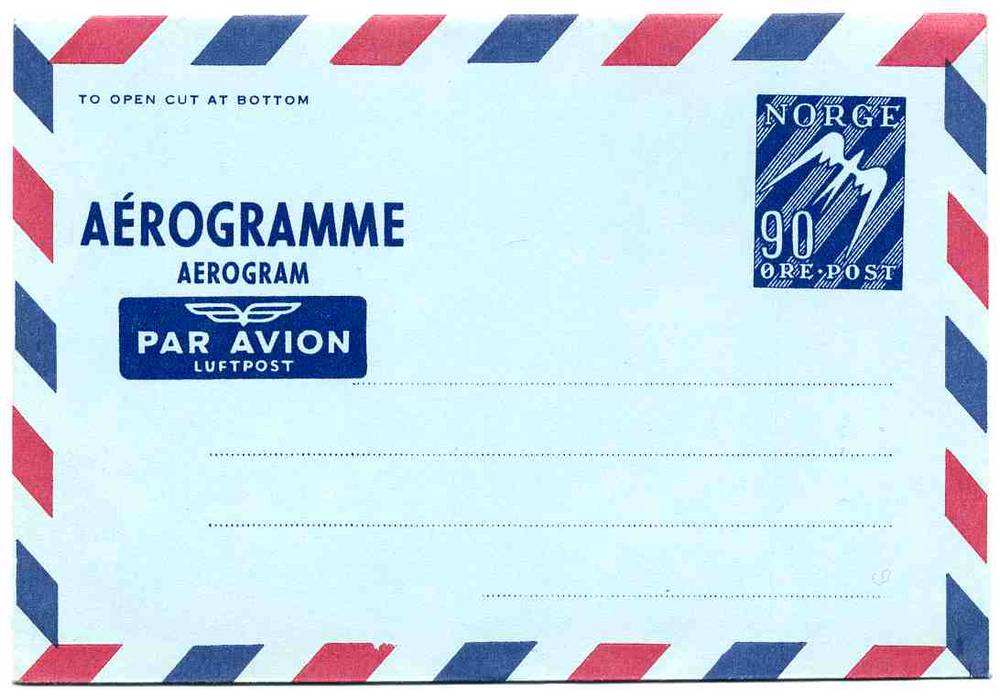 Aeorogramme 90 øre
