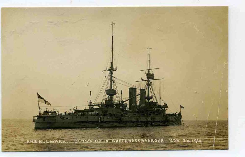 HMS Bulwark Blown up in sheerness harbour 1914 Welch