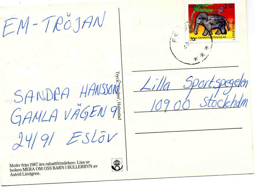 1987 Lisa från boken Mera om oss barn i bullerbyn Astrid LIndgren I Vang Nyman