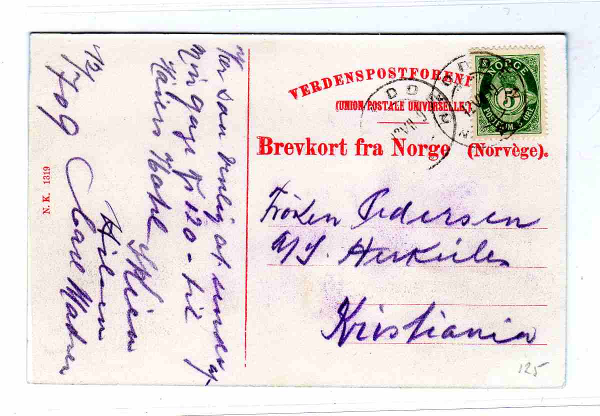 Notodden  NK 1319 st Notodden 1909