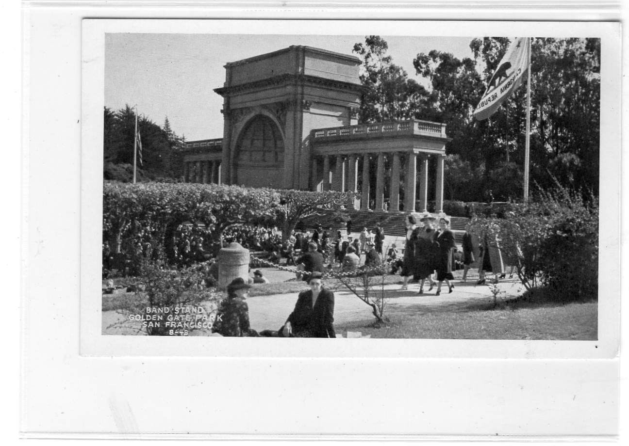 Band stand Golden gate park San Francisco B 43 Bardell