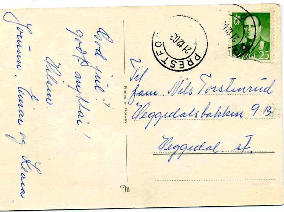 st Prestfoss 1962 Mi; 6251G  sign LC