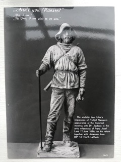 Fridtjof Nansen skulptur, laget av Lars Utne, 26/3, Harstad