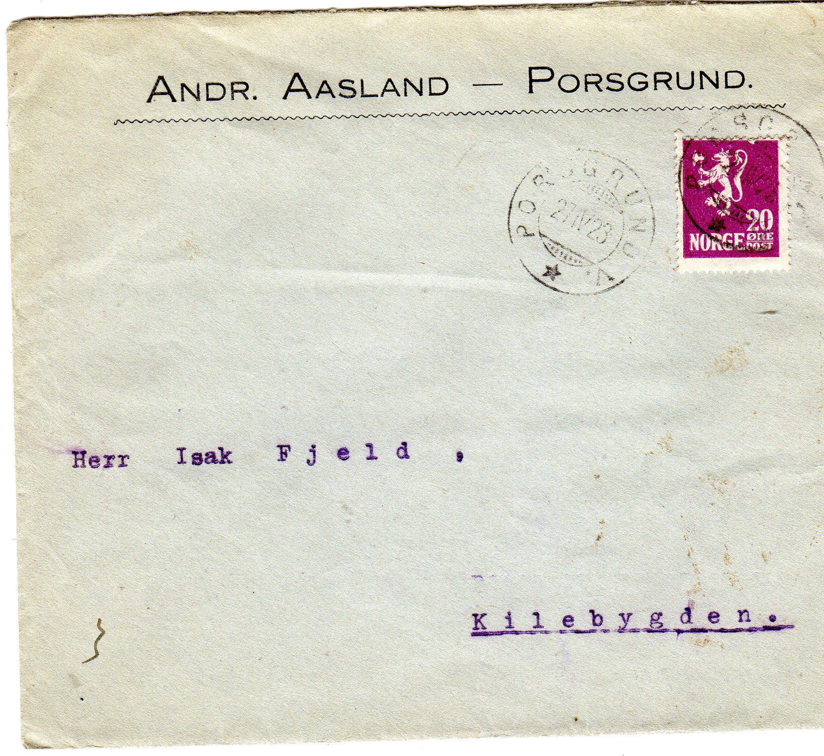 Andreas Aasland-Porsgrund st Porsgrund  27IV 23 grad1 nr10