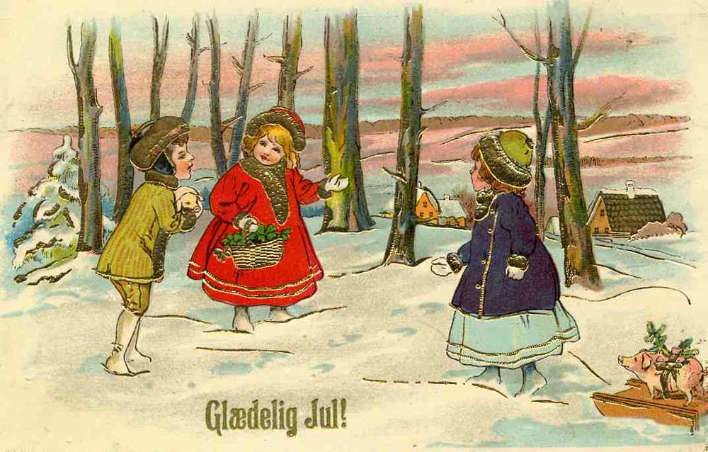 Glædelig jul st Skien 1917 Import