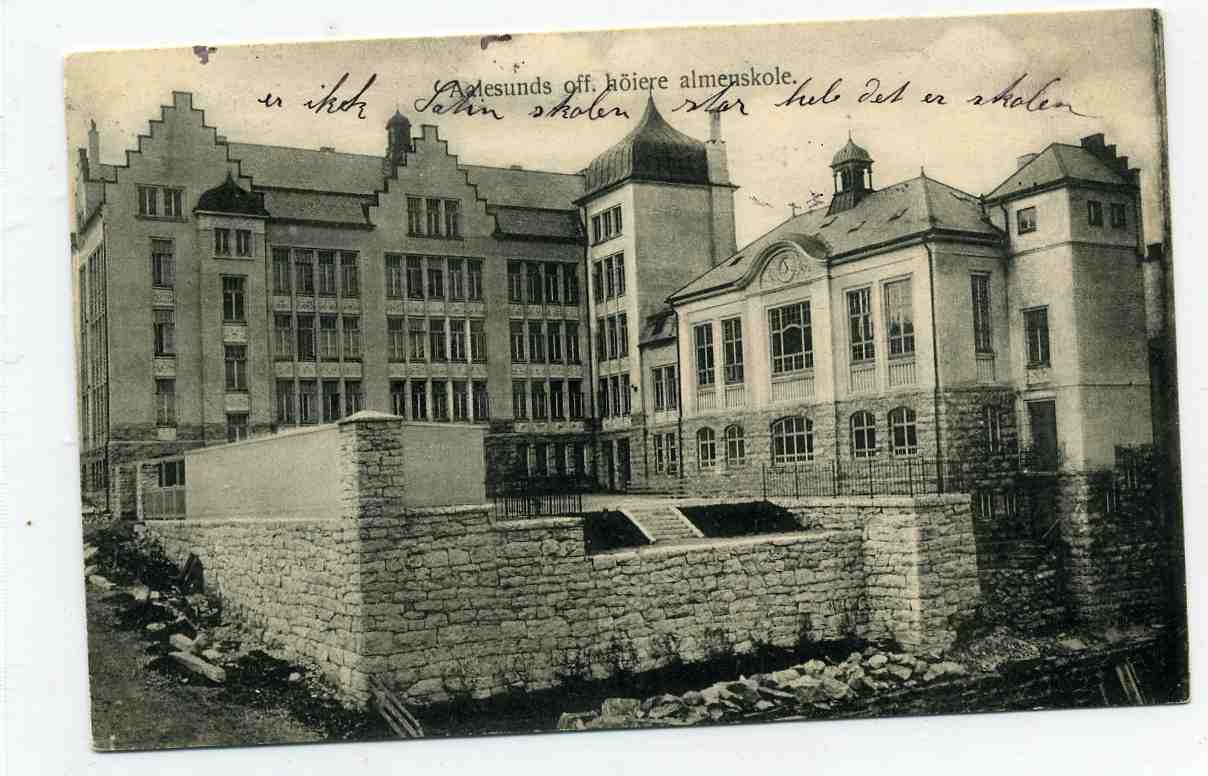 Aalesunds høiere almenskole Nygaard st Aalesund 1907