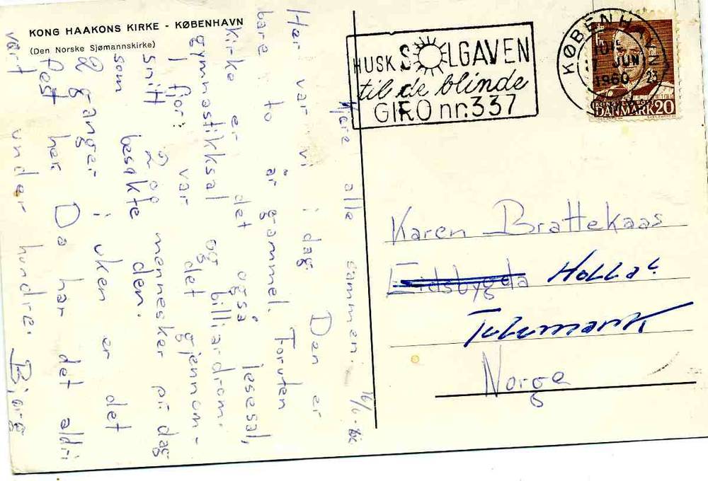 Kong Haakons kirke Kbh st Kbh 1960