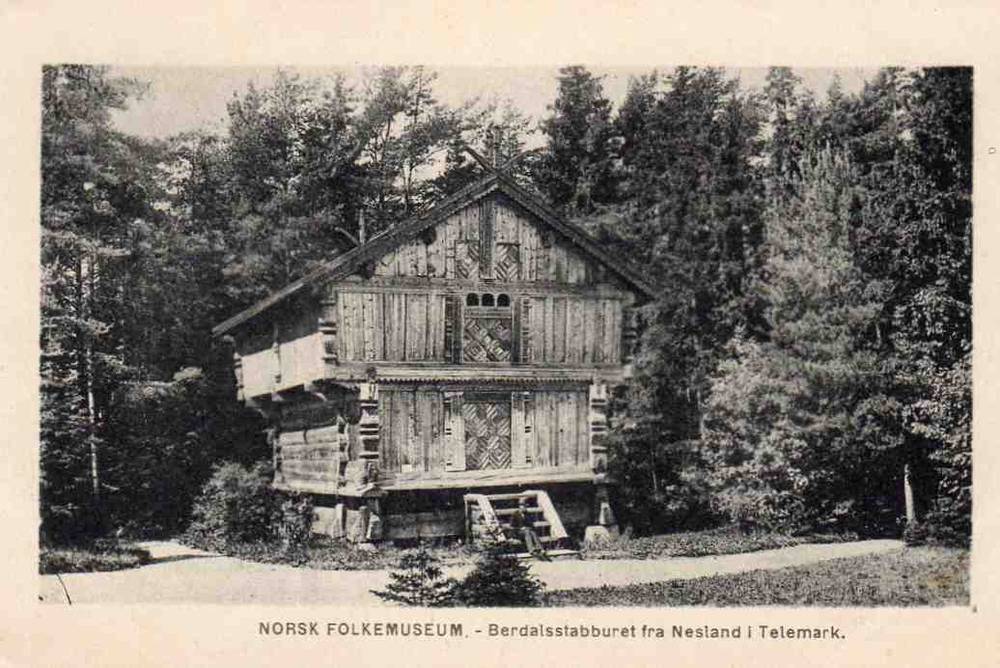 Norsk folkemuseum Berdalsstabburet fra Nesland  NF; no 32 O Væring 1927