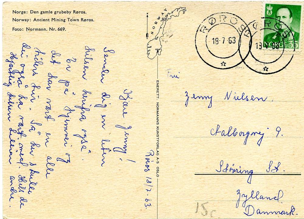 Røros kirke N;669 st Røros 1969
