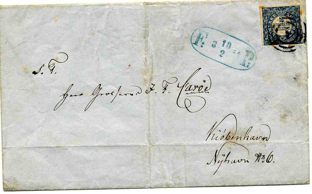 2b(1II)2RBS Thiele with numeral cancel 1.Blue footpost side cancel.3 margines copy,minor tone spots.cover creased Eavaluation by Enger.