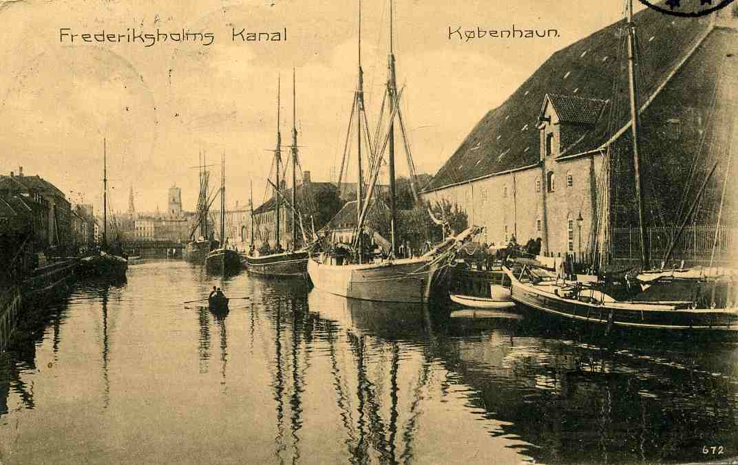 Kbh Fredriksholms kanal  nr 672 Marchmann st Aalborg/Kbh 1918