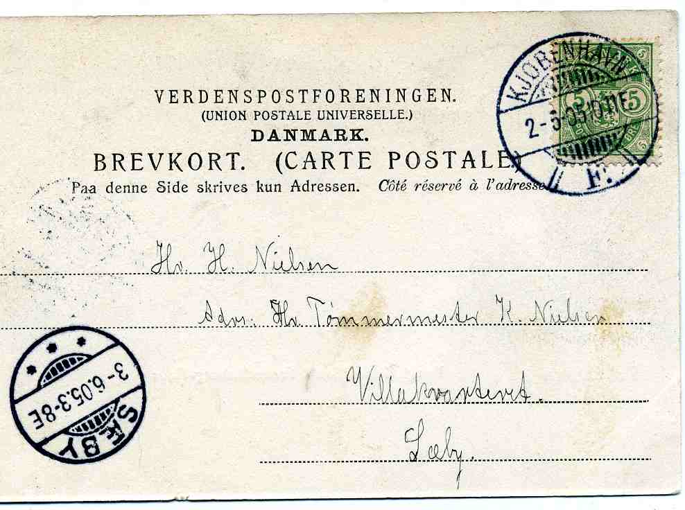 Kbh 1905 Kongelige tepaviljong i Fredriksberg have 1905 st Kbh/Sæby 1905