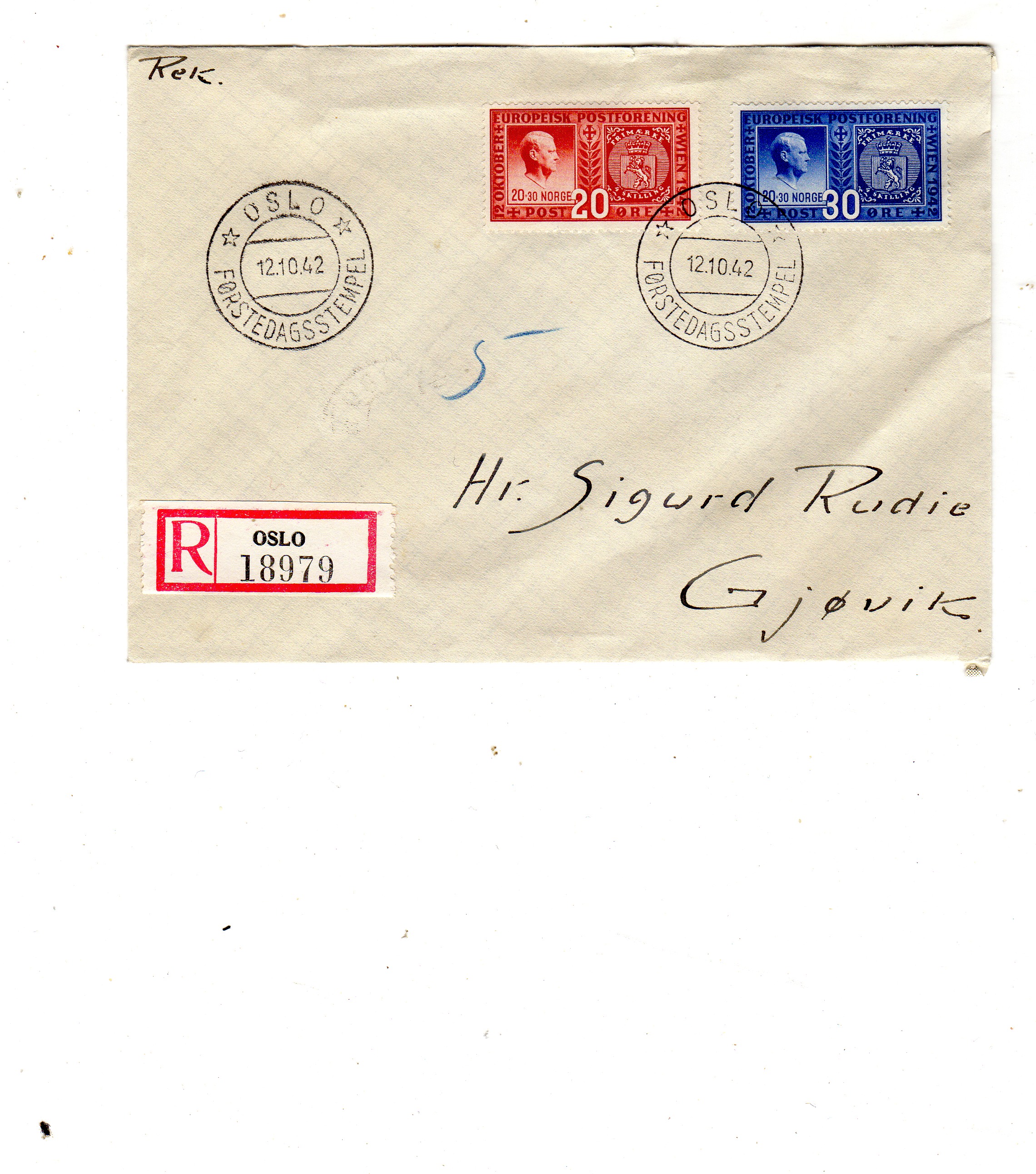 FDC Postforeningen 1942