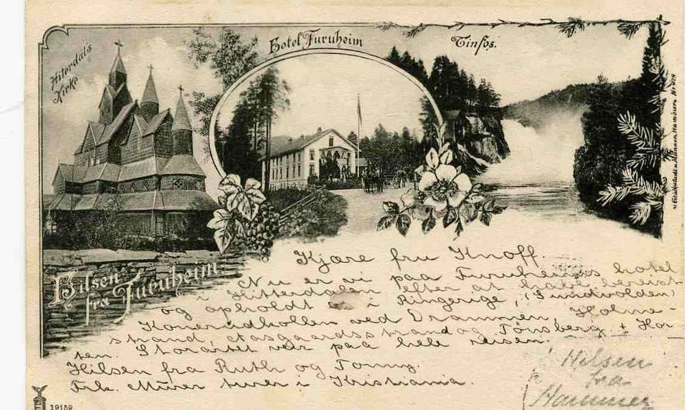 Hilsen fra Furuheim st Skien/Trondheim 1904