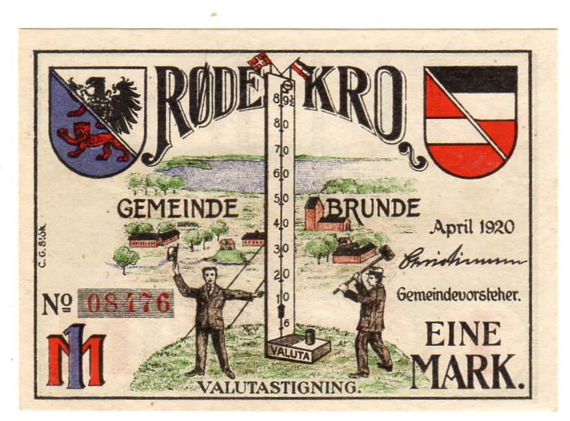 Brunde kommune 1 mark 1920