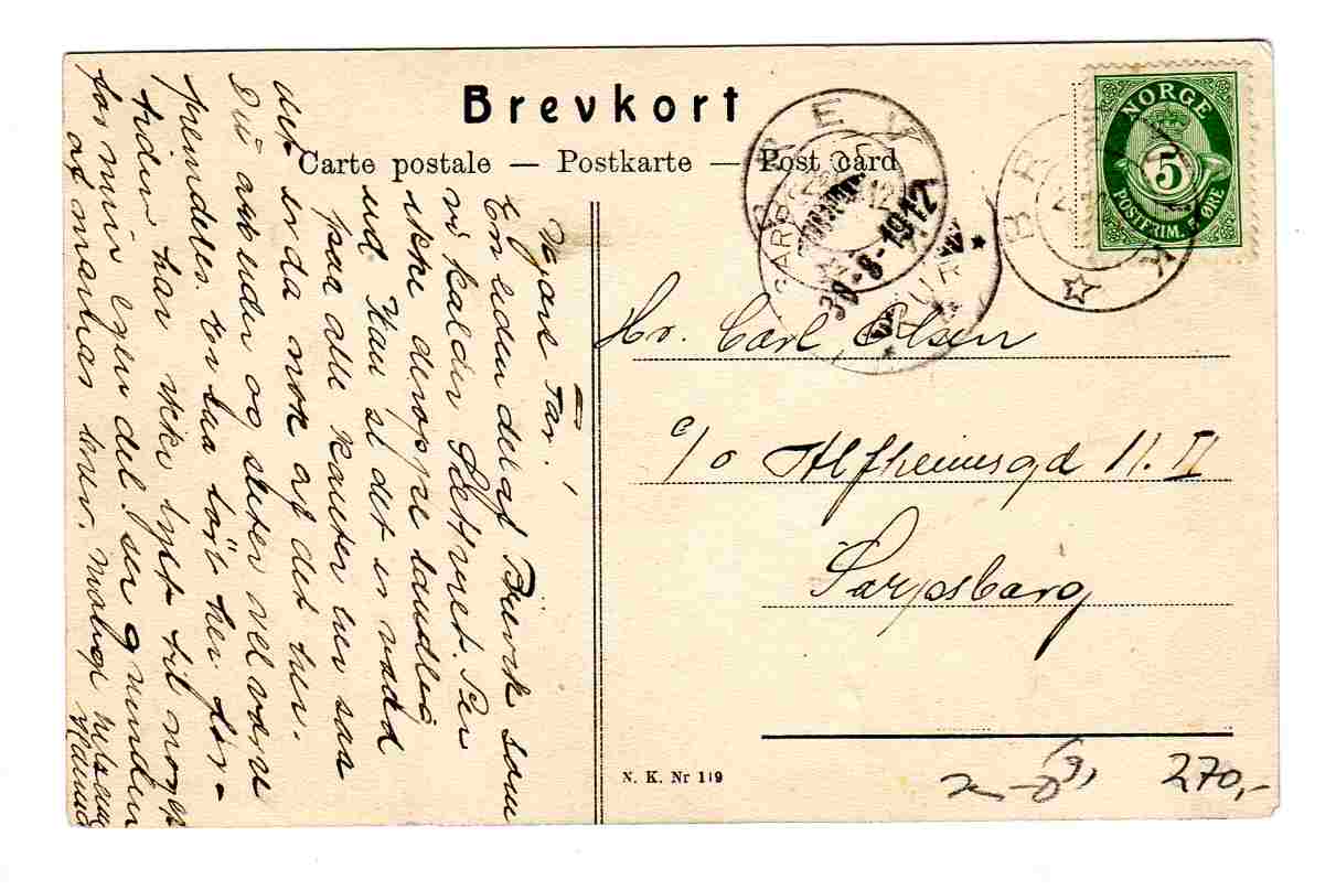 Brevig 9495 NK 119 st Brevik 1912