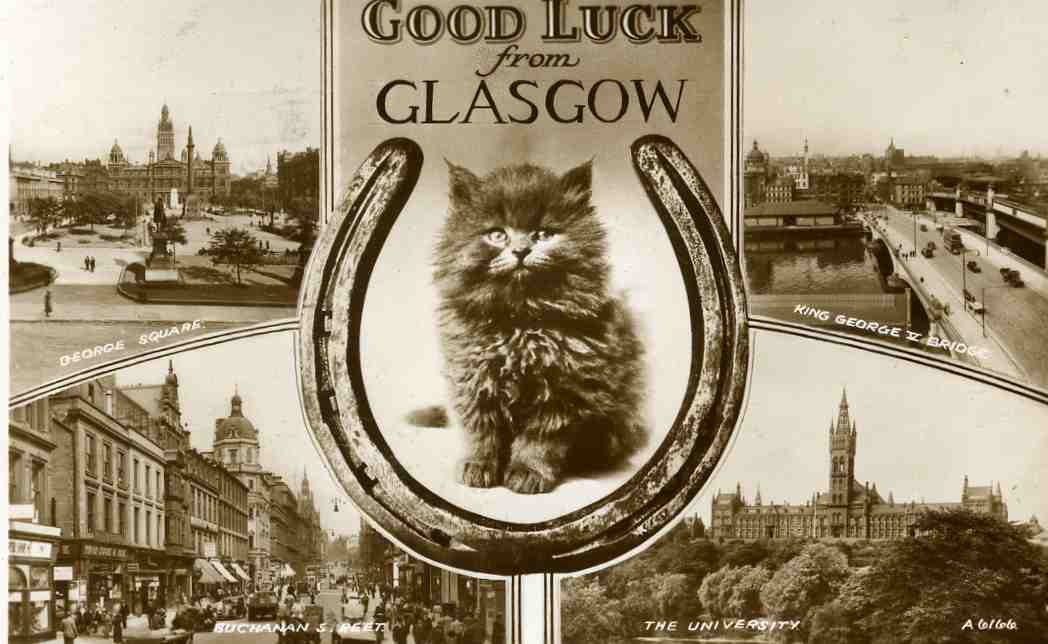 Good luck from Glasgow st Glascow 1956 Valentine