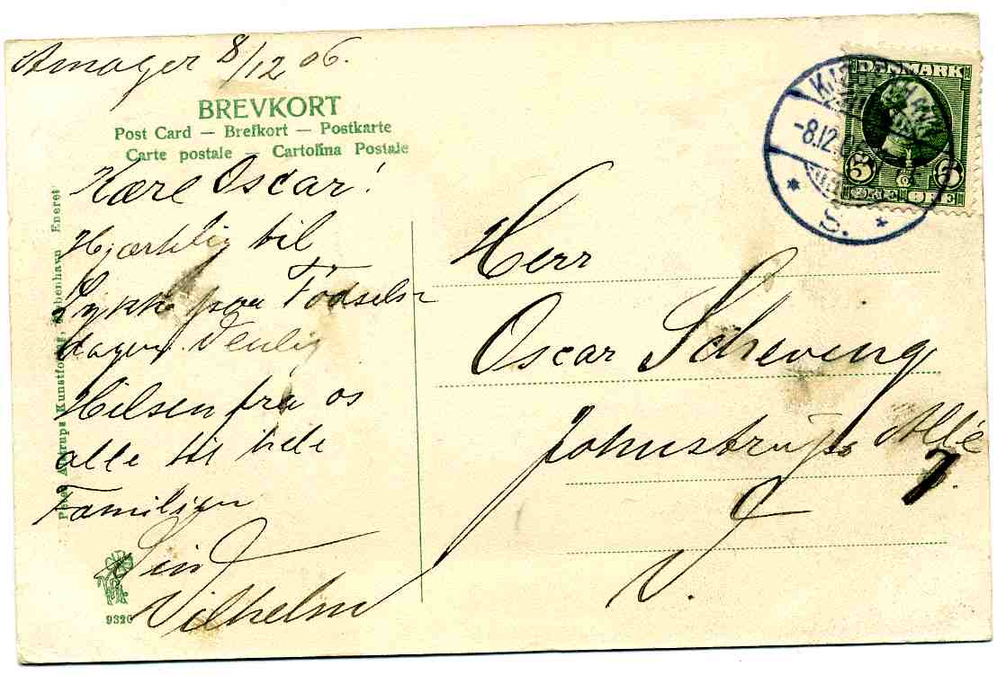 Kbh Vor frelsers kirke  st Kbh 1906 Alstrup nr 9320