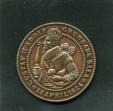 medalje Sala 350 år 1624-1974 kv0 bronsje