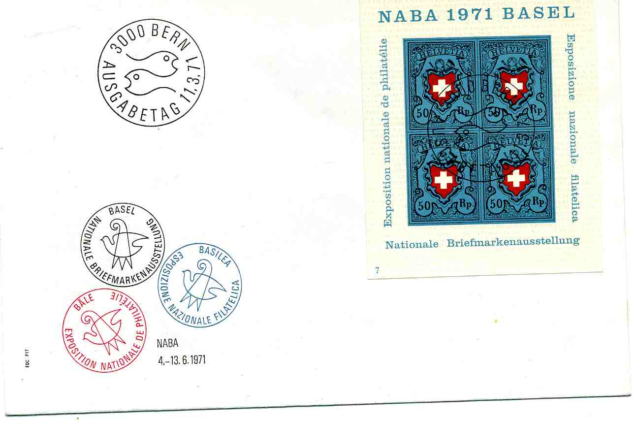 FDC 1971 Basel frimerkeutstilling