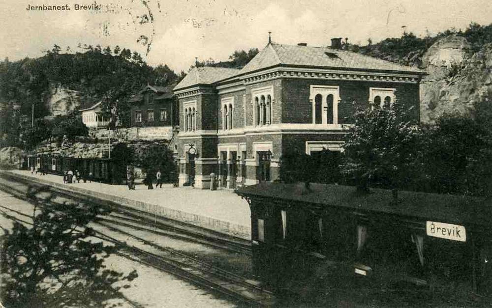 Brevik stasjon H Wergeland 801 st Drammen 1918