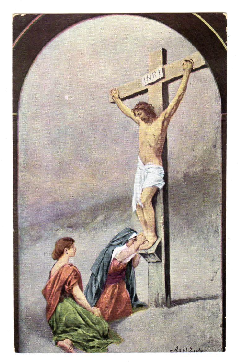Christus på korset Axel Ender Abel nr 846 st Gjøvik 1912
