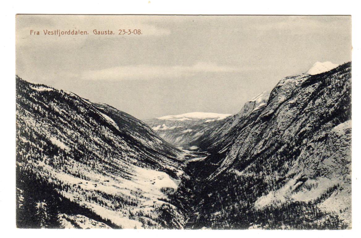 Fra Vestfjorddalen Gausta 1908 N Mortvedt