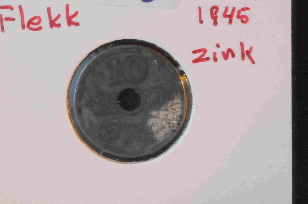 10ø 1945 Zink flekk kv1/1+