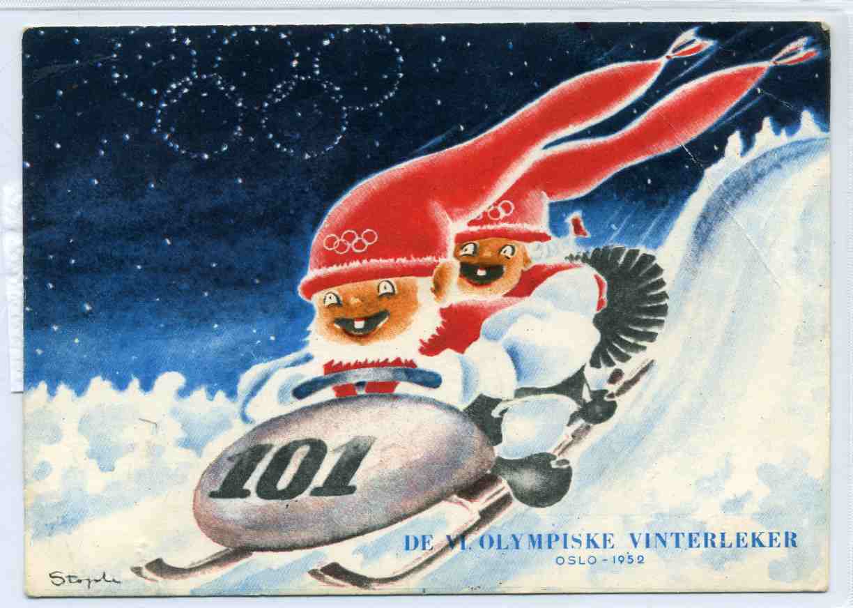 De Vi Olympiske vinterleker sign. Oslo 1952