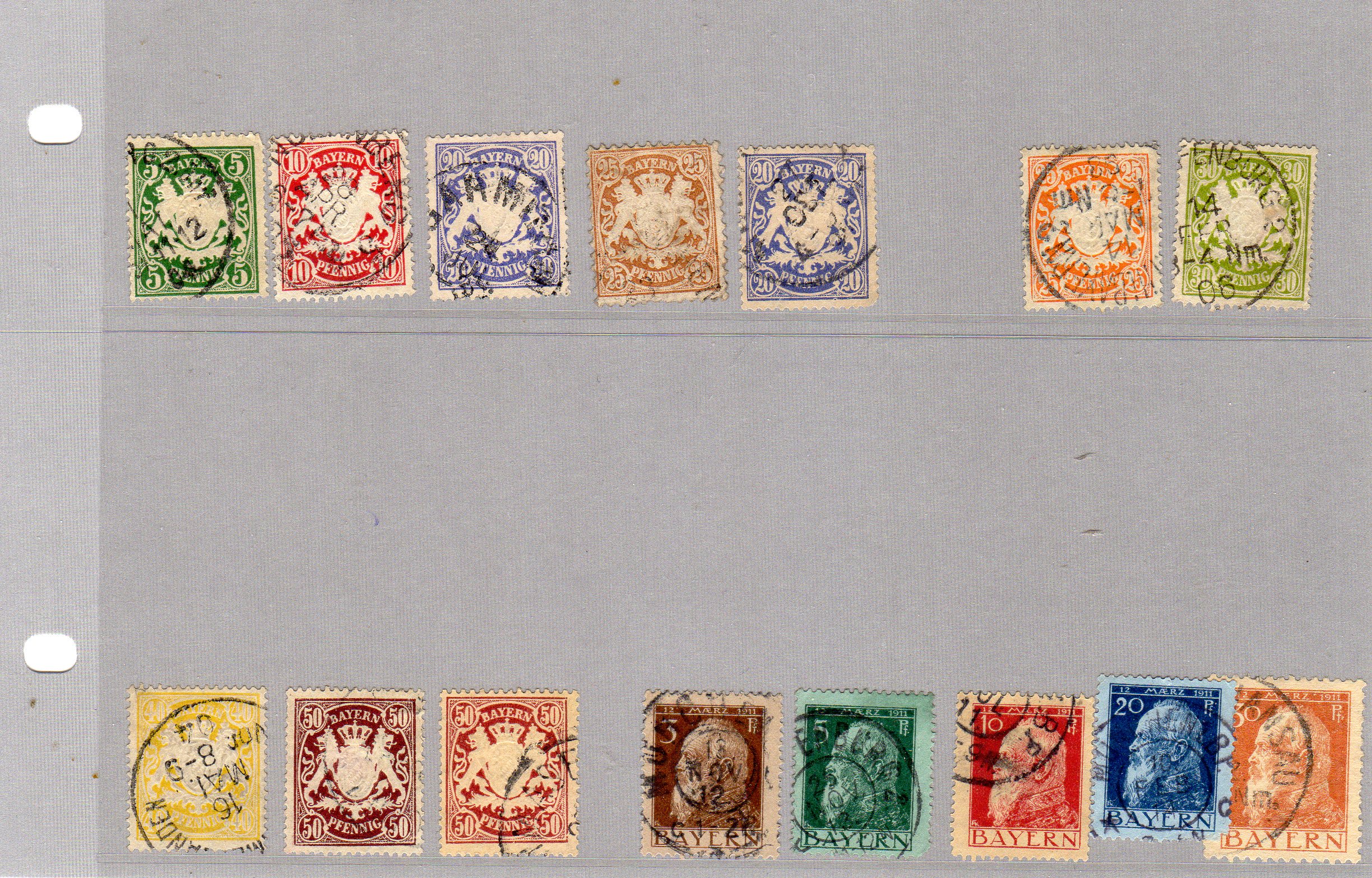 Bayern 1849-1911 35 merker  AFA 2015 ca 750kr