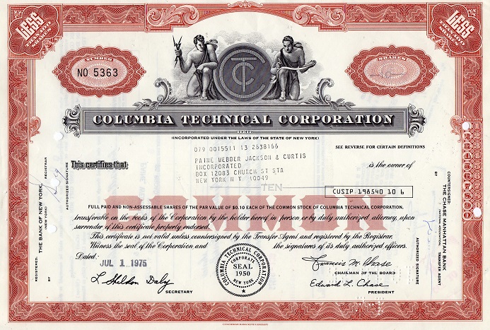 columbia technical corporation 1975 no 5363