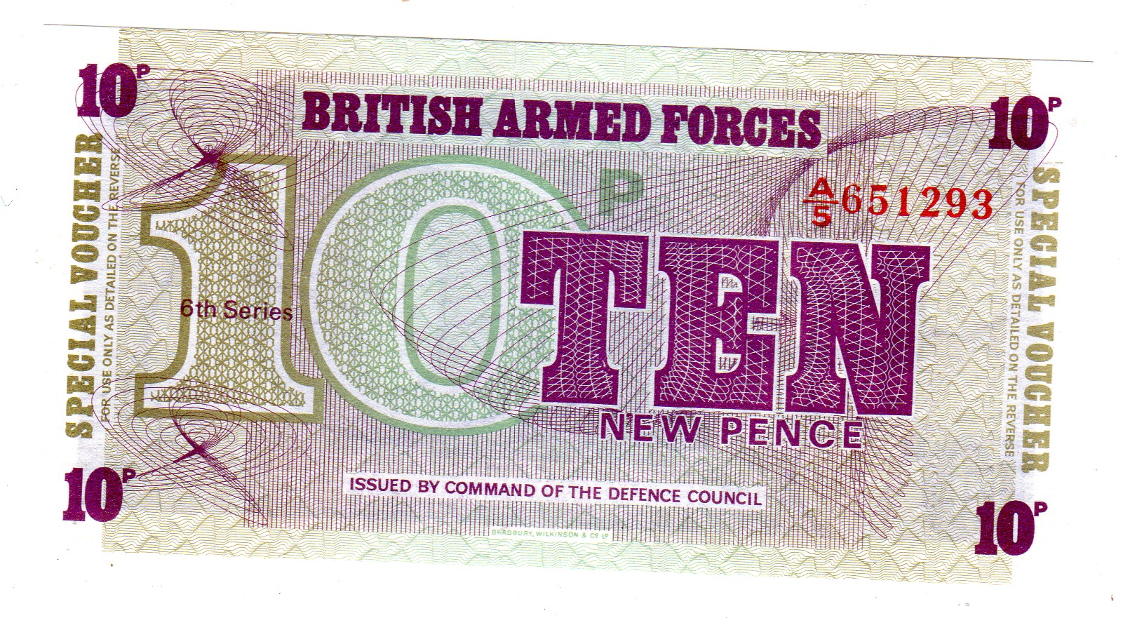 Ten new pence british armed forces 6 serie